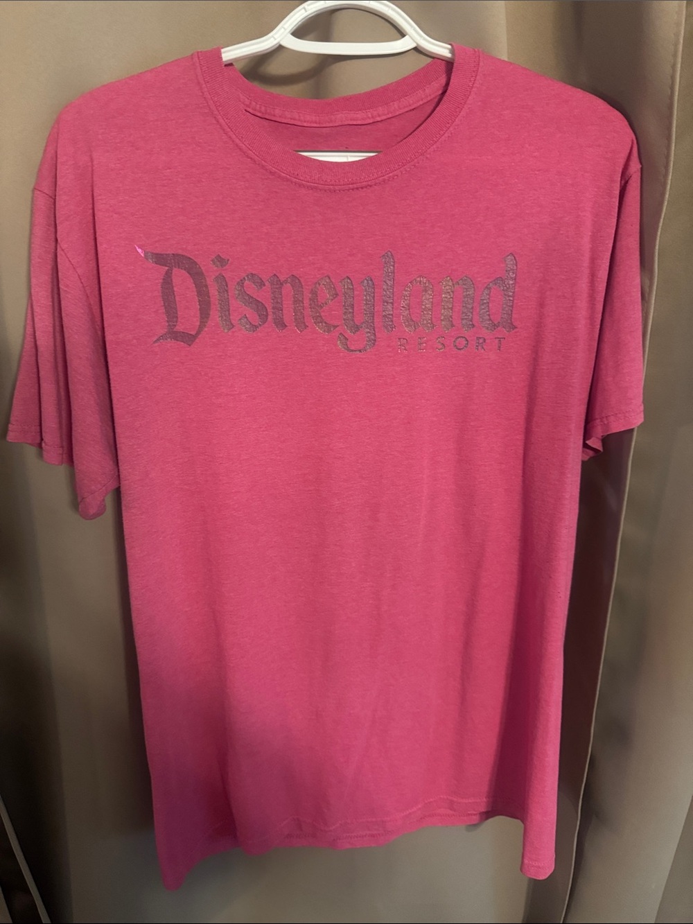 Disney Scoop-Neck T-shirt in Bright Pink